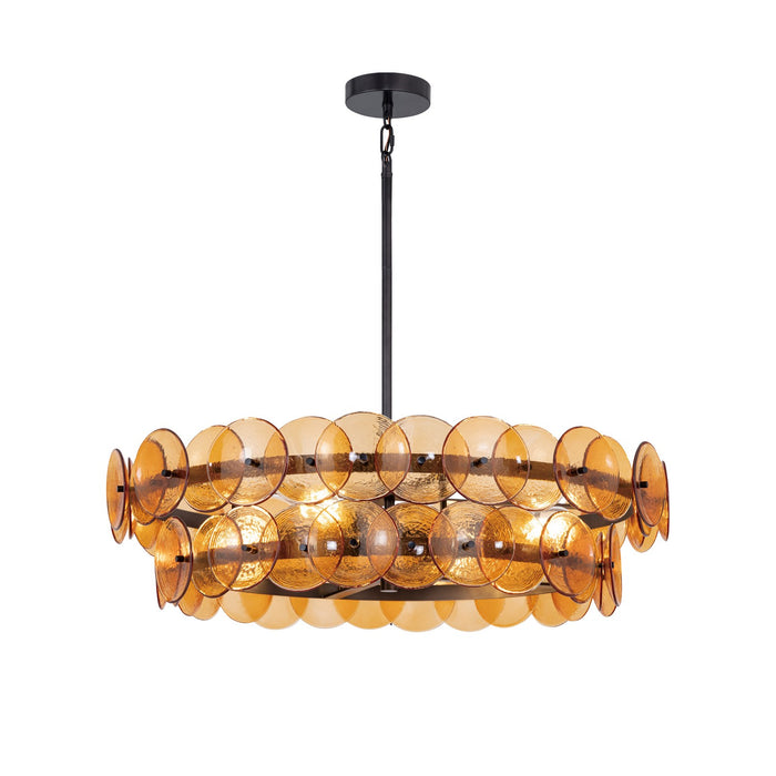 Maxim 21823AMGM Four Light Chandelier, Gunmetal