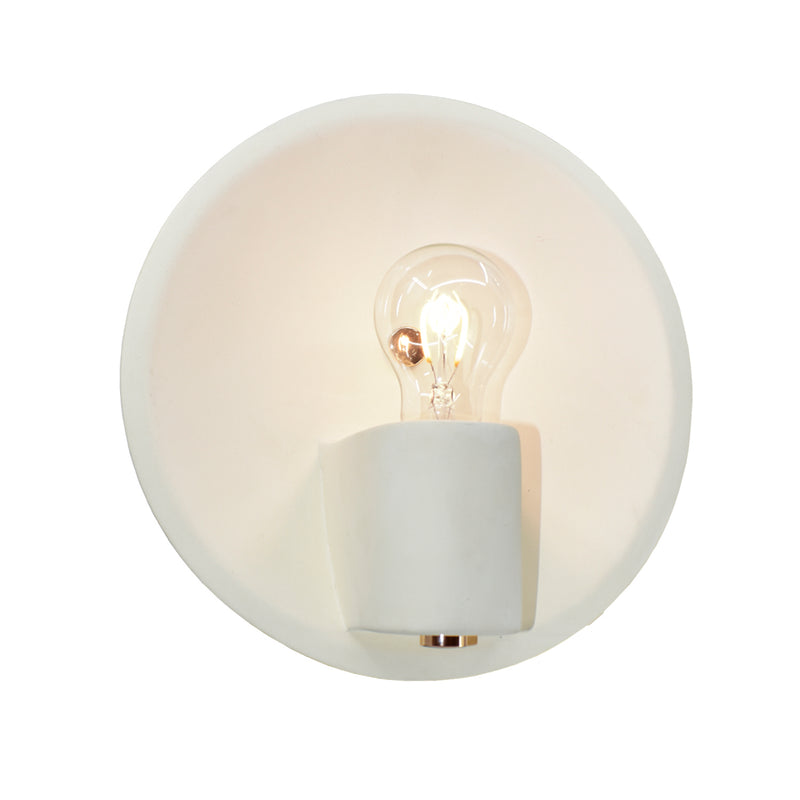Justice Designs CER-7051-BIS-BRSS One Light Wall Sconce, Bisque