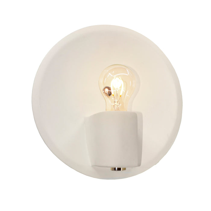 Justice Designs CER-7051-MAT-BRSS One Light Wall Sconce, Matte White