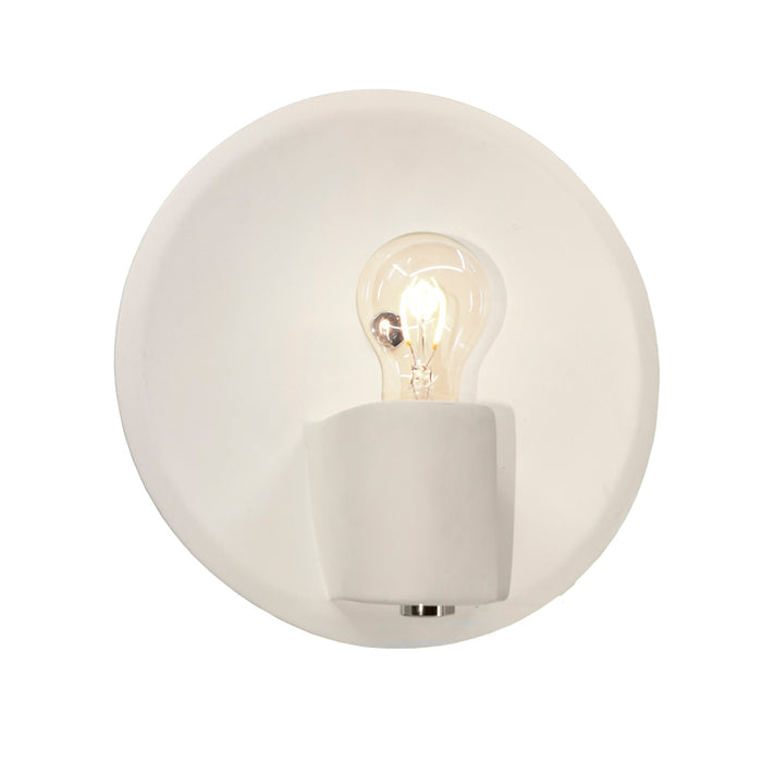 Justice Designs CER-7051-MAT-NCKL One Light Wall Sconce, Matte White