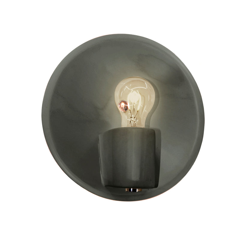 Justice Designs CER-7051-PWGN-BRSS One Light Wall Sconce, Pewter Green