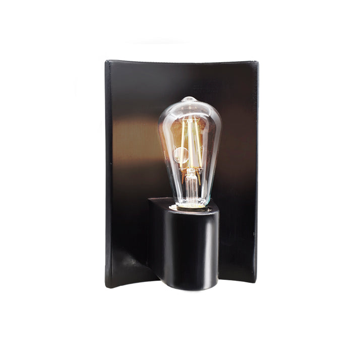 Justice Designs CER-7061-CRB-BRSS One Light Wall Sconce, Carbon - Matte Black