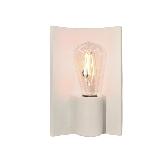 Justice Designs CER-7061-MAT-NCKL One Light Wall Sconce, Matte White
