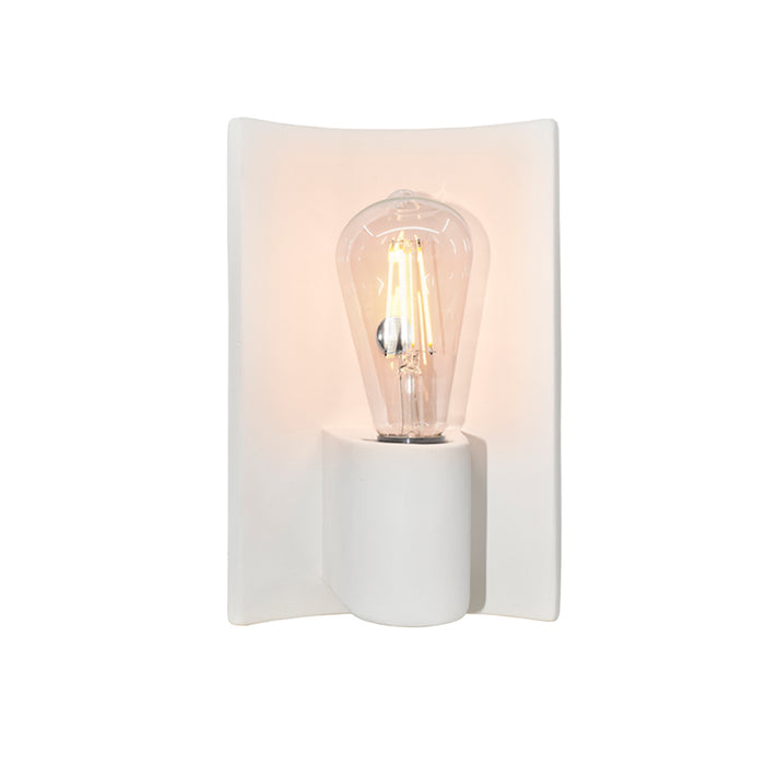 Justice Designs CER-7061-WHT-NCKL One Light Wall Sconce, Gloss White