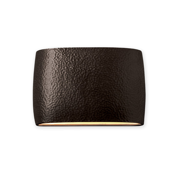 Justice Designs CER-8899W-HMIR LED Wall Sconce, Hammered Iron