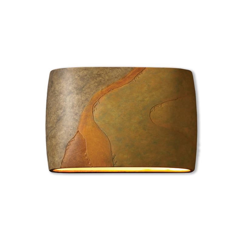 Justice Designs CER-8899W-SLHY LED Wall Sconce, Harvest Yellow Slate