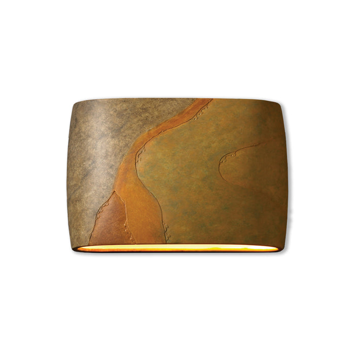 Justice Designs CER-8899W-SLHY LED Wall Sconce, Harvest Yellow Slate