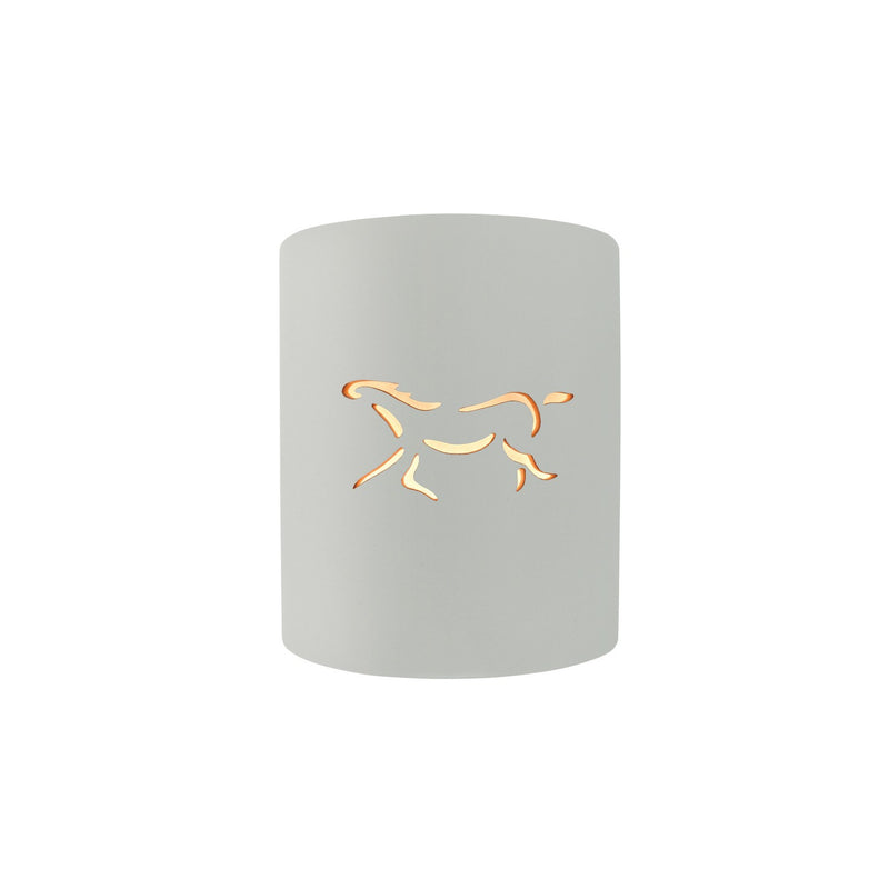 Justice Designs CER-9010-MAT-HRSE One Light Wall Sconce, Matte White