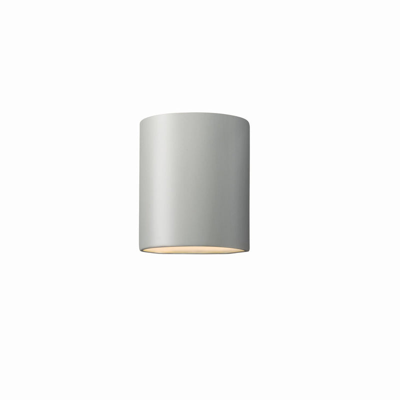 Justice Designs CER-9010-MAT-NCUT One Light Wall Sconce, Matte White