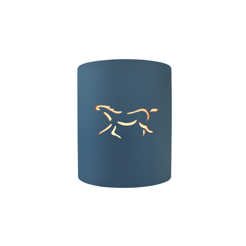 Justice Designs CER-9010-MDMT-HRSE One Light Wall Sconce, Midnight Sky w/ Matte White