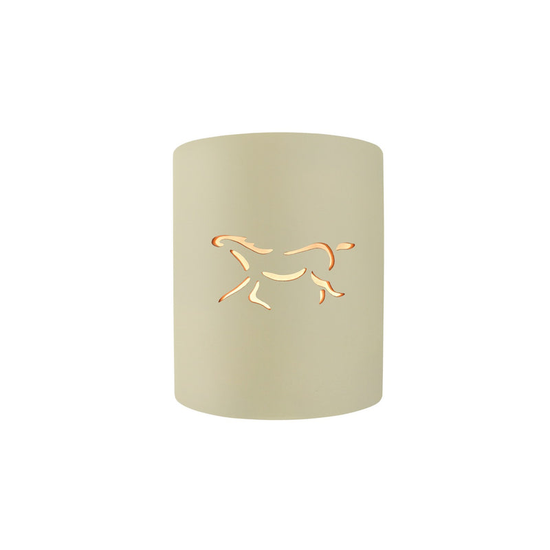 Justice Designs CER-9010-VAN-HRSE One Light Wall Sconce, Vanilla (Gloss)