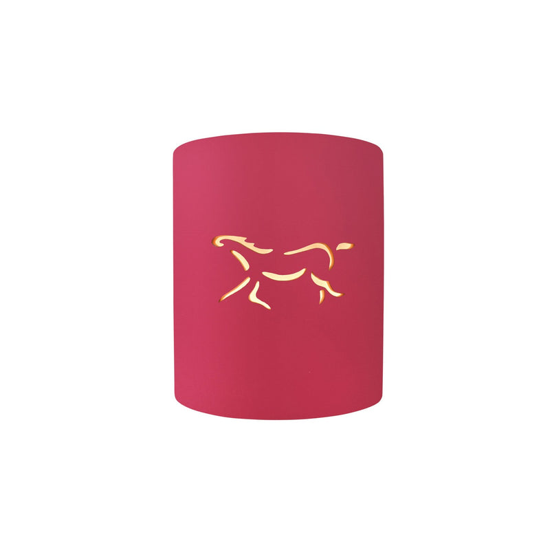 Justice Designs CER-9010W-CRSE-HRSE One Light Outdoor Wall Sconce, Cerise