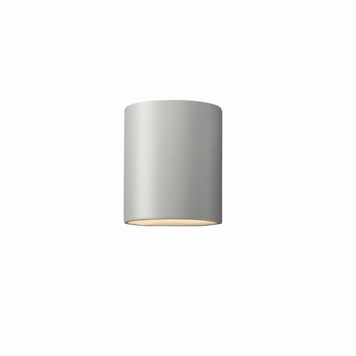 Justice Designs CER-9010W-MAT-NCUT One Light Outdoor Wall Sconce, Matte White