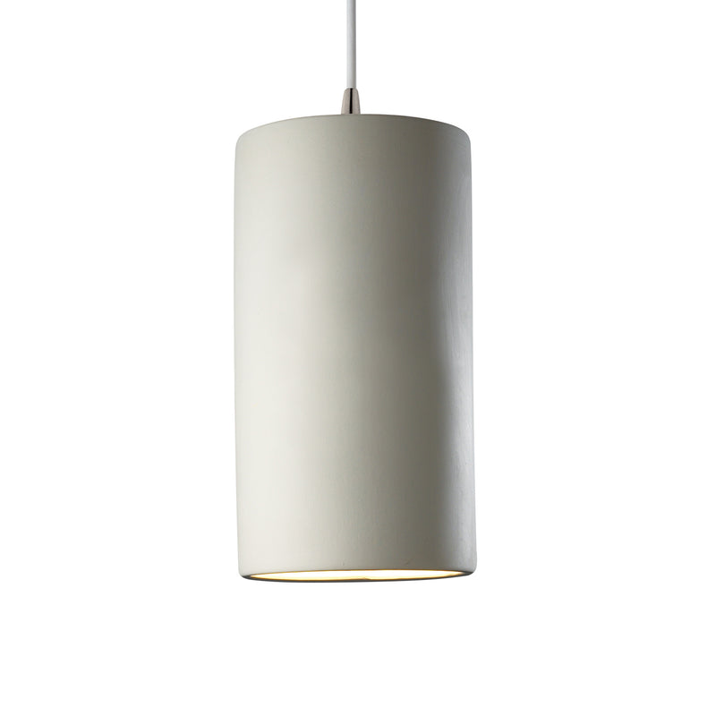 Justice Designs CER-9625-BIS-CROM-WTCD One Light Pendant, Bisque