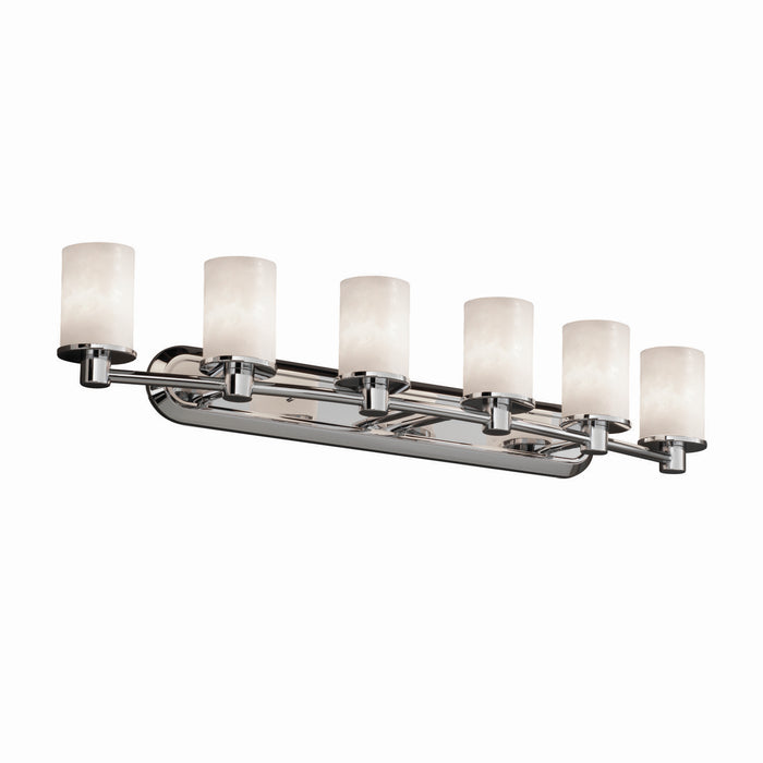 Justice Designs CLD-8516-10-CROM Six Light Bath Bar, Polished Chrome