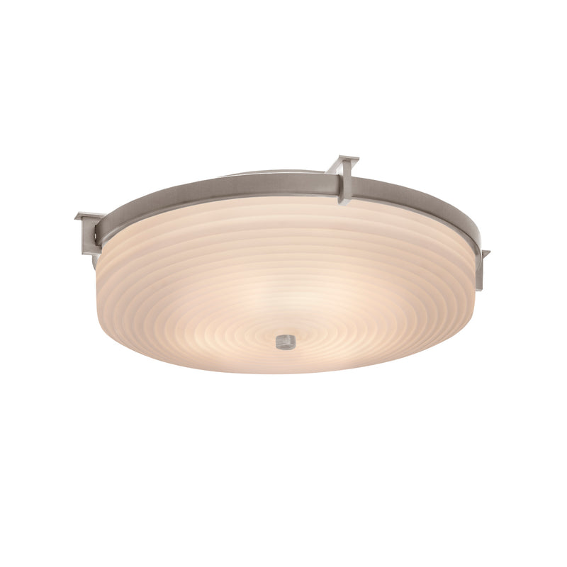 Justice Designs CLD-8985-DBRZ Two Light Flush-Mount, Dark Bronze