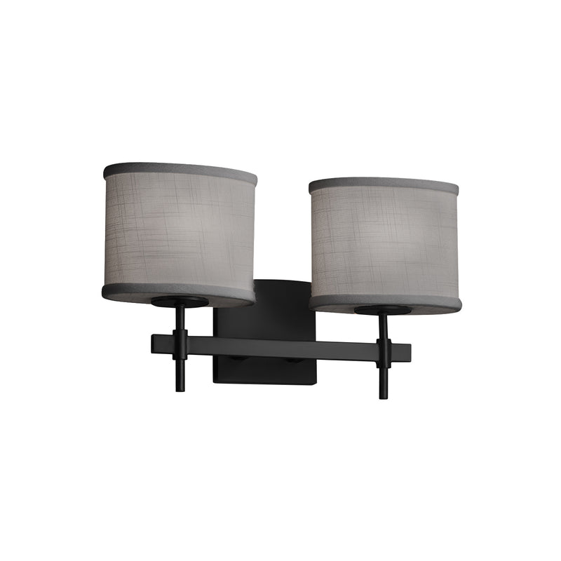 Justice Designs FAB-8412-30-GRAY-MBLK Two Light Bath Bar, Matte Black