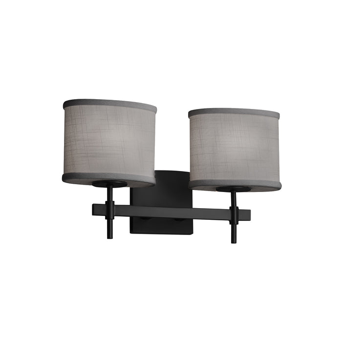 Justice Designs FAB-8412-30-GRAY-MBLK Two Light Bath Bar, Matte Black
