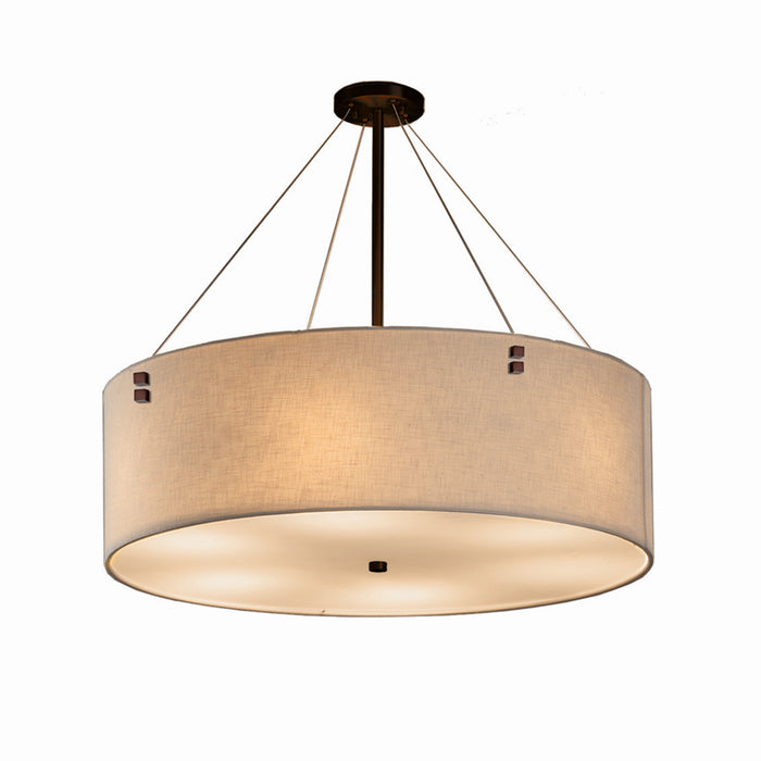 Justice Designs FAB-9537-CREM-DBRZ-F2 Eight Light Pendant, Dark Bronze