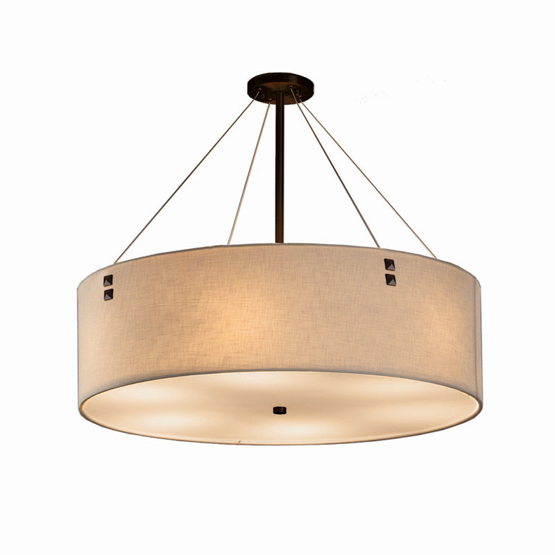 Justice Designs FAB-9537-CREM-DBRZ-F3 Eight Light Pendant, Dark Bronze