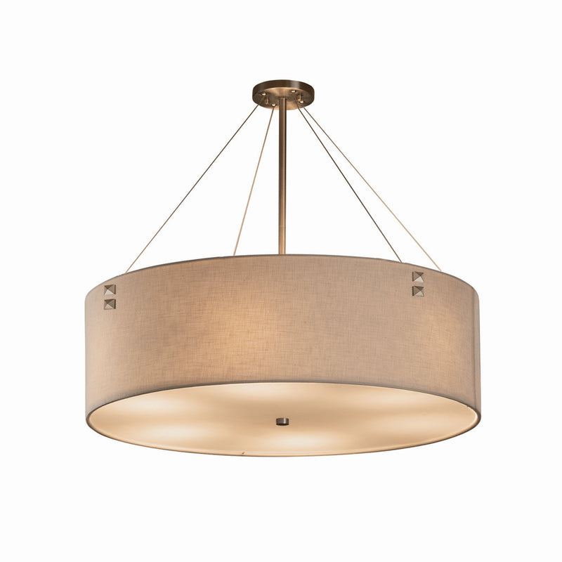 Justice Designs FAB-9537-CREM-NCKL-F3 Eight Light Pendant, Brushed Nickel