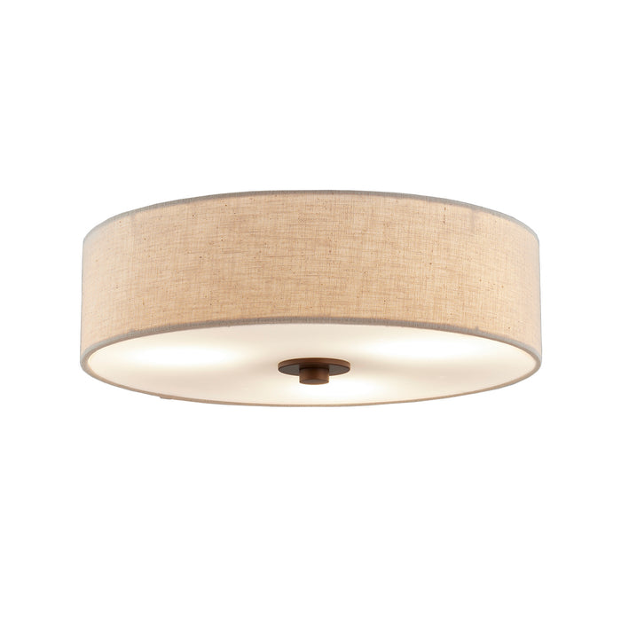 Justice Designs FAB-9595-CREM-DBRZ LED Flush-Mount, Dark Bronze