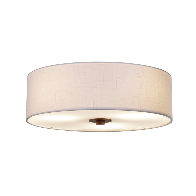 Justice Designs FAB-9595-WHTE-DBRZ LED Flush-Mount, Dark Bronze