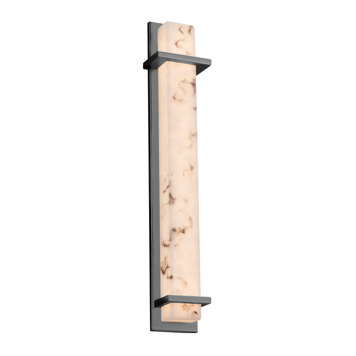 Justice Designs FAL-7616W-MBLK LED Outdoor Wall Sconce, Matte Black