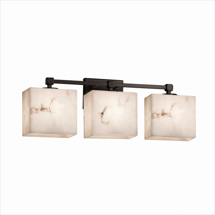 Justice Designs FAL-8423-55-MBLK Three Light Bath Bar, Matte Black
