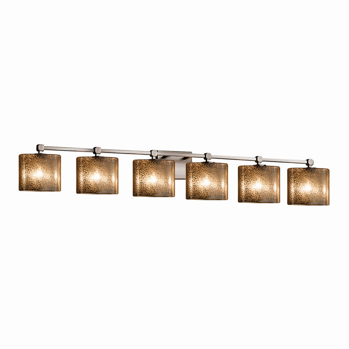 Justice Designs FSN-8426-30-MROR-NCKL Six Light Bath Bar, Brushed Nickel