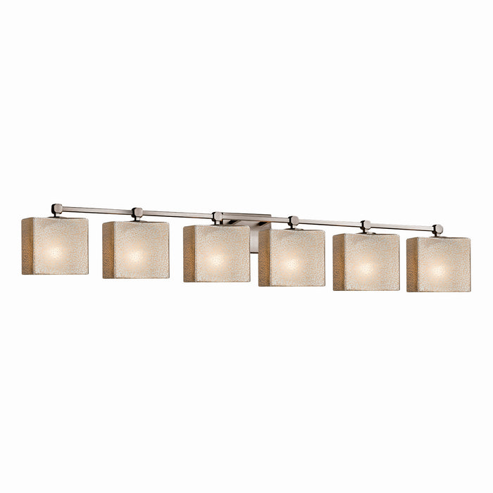 Justice Designs FSN-8426-55-MROR-NCKL Six Light Bath Bar, Brushed Nickel