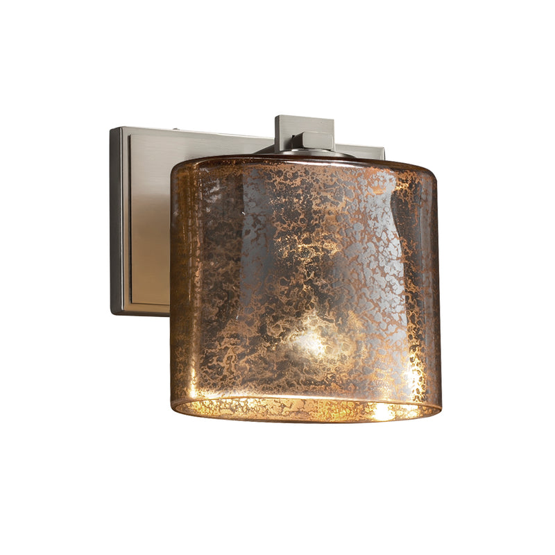 Justice Designs FSN-8447-30-MROR-NCKL One Light Wall Sconce, Brushed Nickel