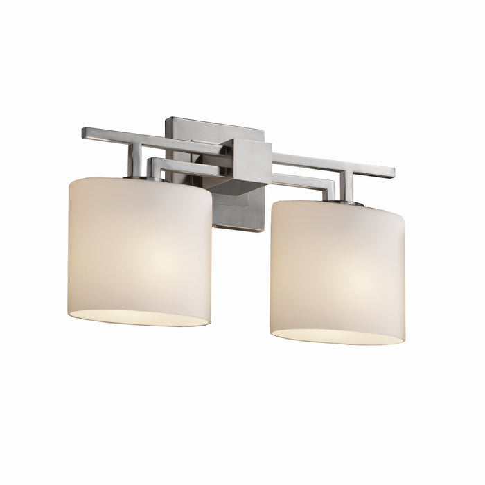 Justice Designs FSN-8702-30-OPAL-NCKL Two Light Bath Bar, Brushed Nickel