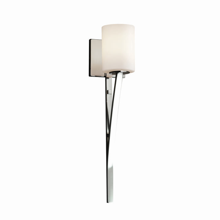 Justice Designs FSN-8791-10-OPAL-CROM One Light Wall Sconce, Polished Chrome