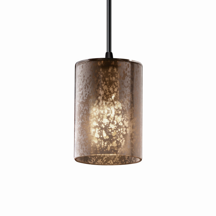Justice Designs FSN-8815-10-MROR-MBLK One Light Pendant, Matte Black
