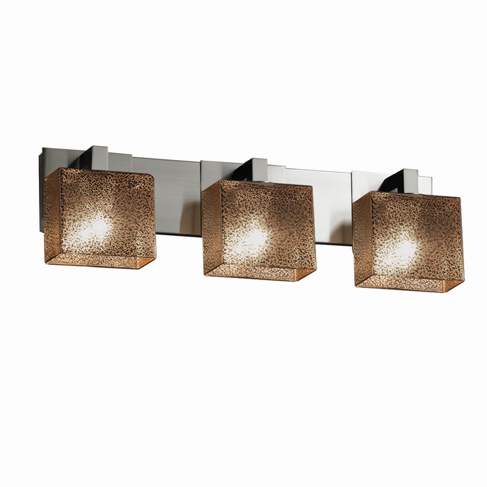 Justice Designs FSN-8923-55-MROR-NCKL Three Light Bath Bar, Brushed Nickel