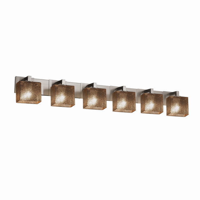 Justice Designs FSN-8926-55-MROR-NCKL Six Light Bath Bar, Brushed Nickel