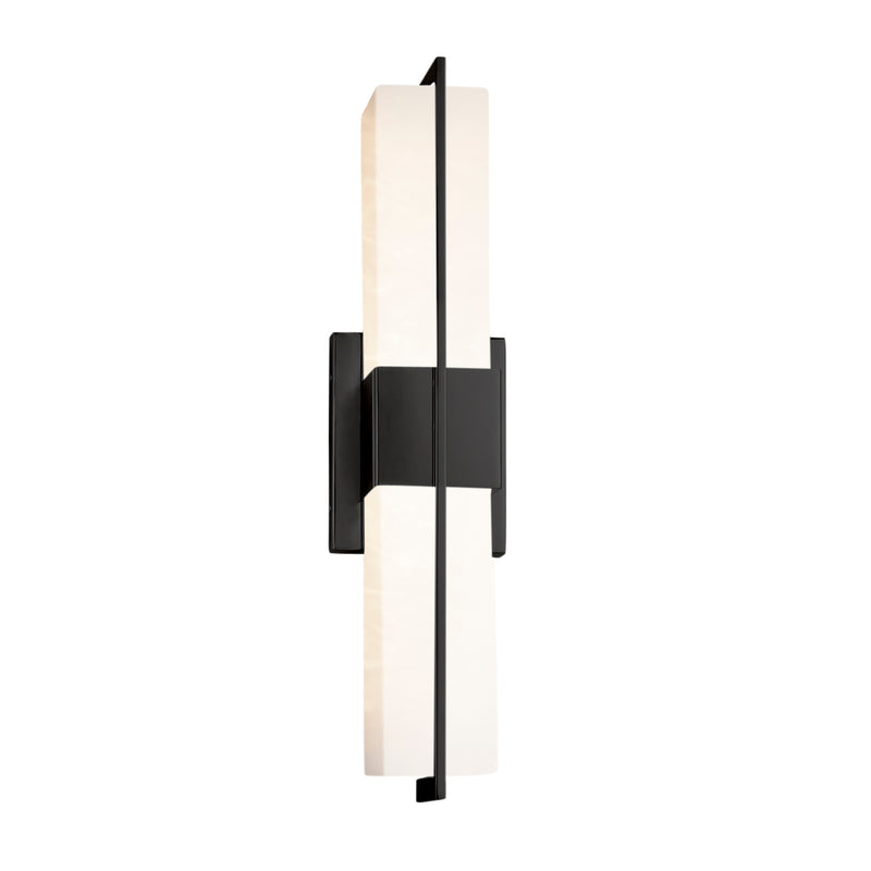Justice Designs FSN-9051-OPAL-MBLK LED Linear Bath Bar, Matte Black