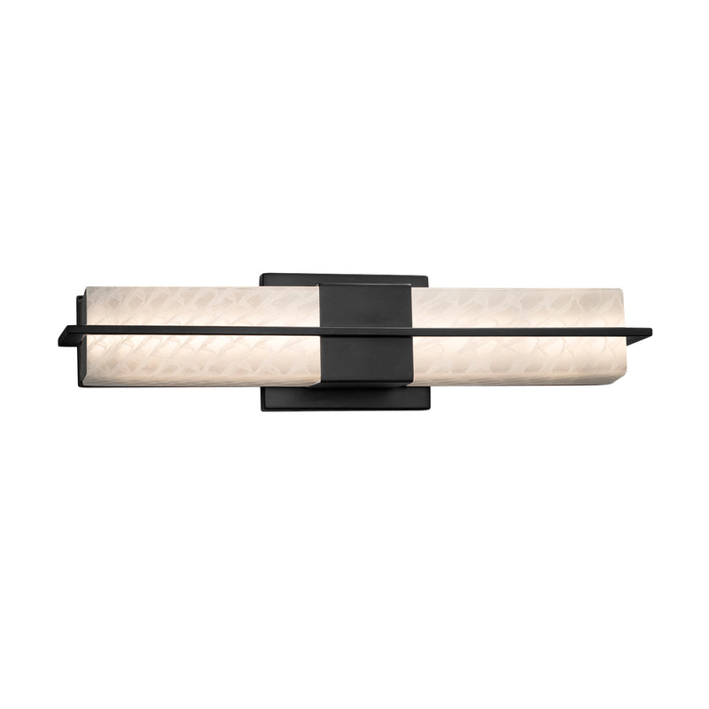 Justice Designs FSN-9051-WEVE-MBLK LED Linear Bath Bar, Matte Black