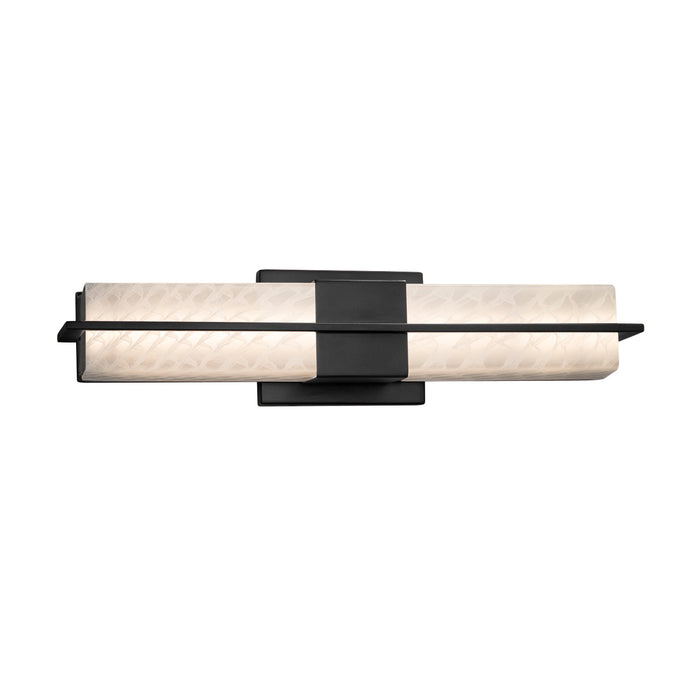 Justice Designs FSN-9051-WEVE-MBLK LED Linear Bath Bar, Matte Black