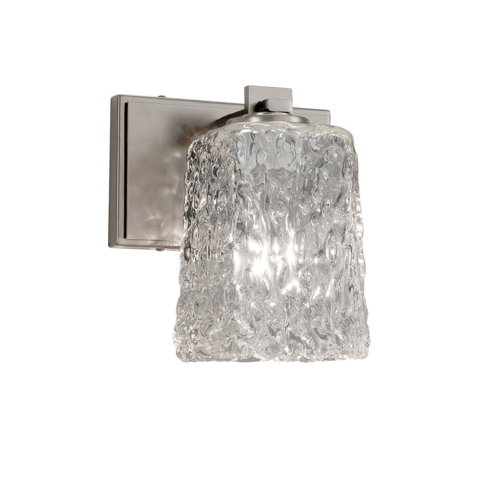 Justice Designs GLA-8441-26-CLRT-NCKL One Light Wall Sconce, Brushed Nickel