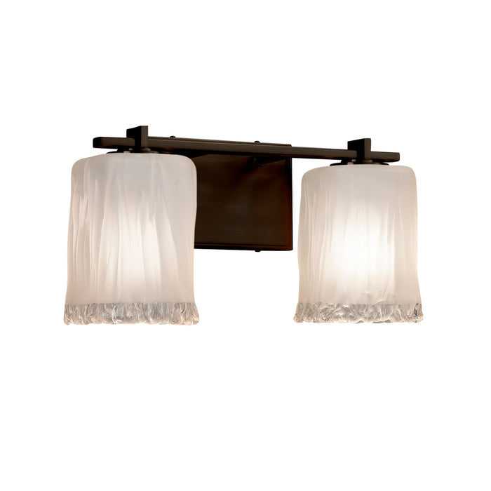 Justice Designs GLA-8442-26-WTFR-DBRZ Two Light Bath Bar, Dark Bronze