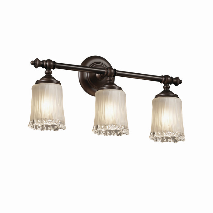 Justice Designs GLA-8523-16-WTFR-DBRZ Three Light Bath Bar, Dark Bronze