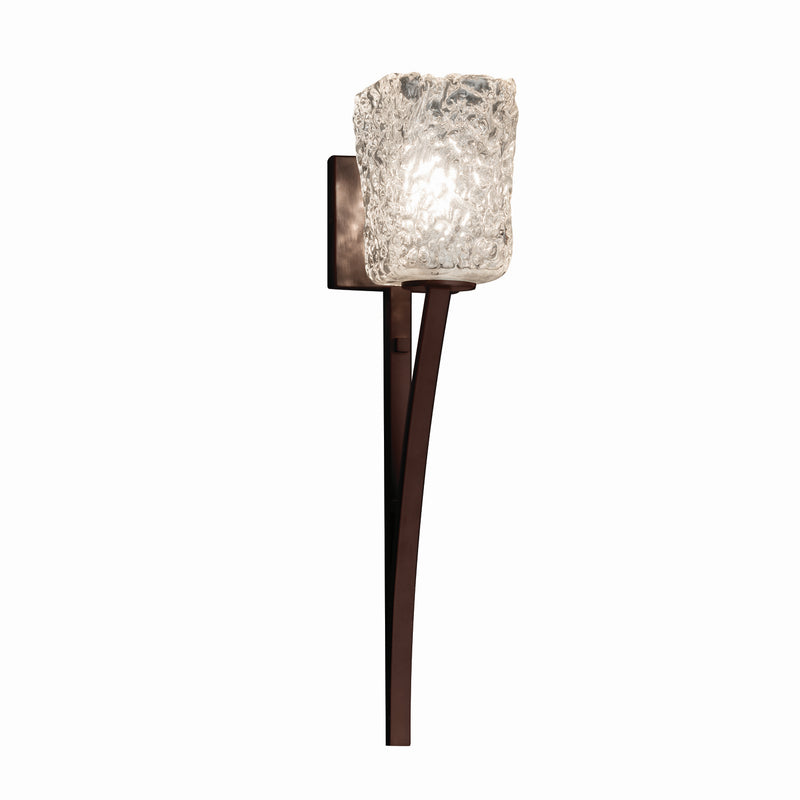 Justice Designs GLA-8791-26-CLRT-DBRZ One Light Wall Sconce, Dark Bronze