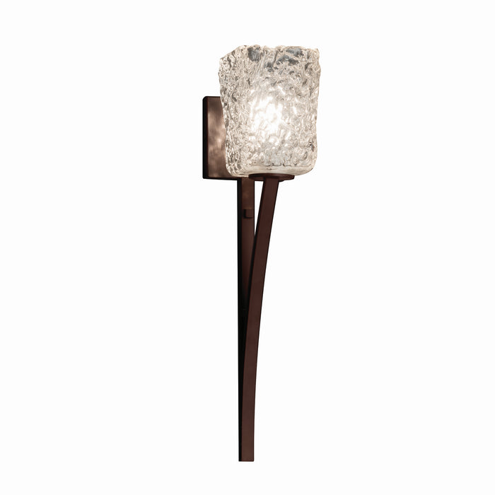 Justice Designs GLA-8791-26-CLRT-DBRZ One Light Wall Sconce, Dark Bronze