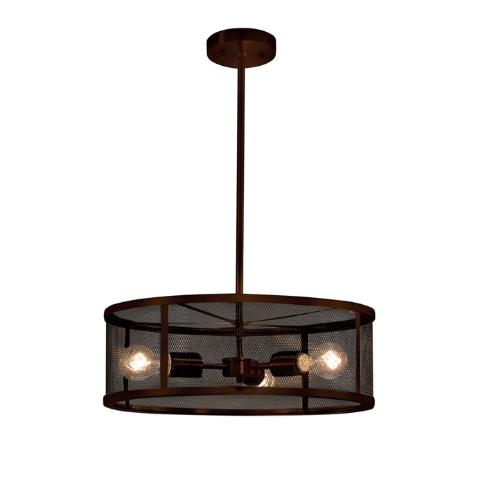 Justice Designs MSH-9551-DBRZ Three Light Pendant, Dark Bronze