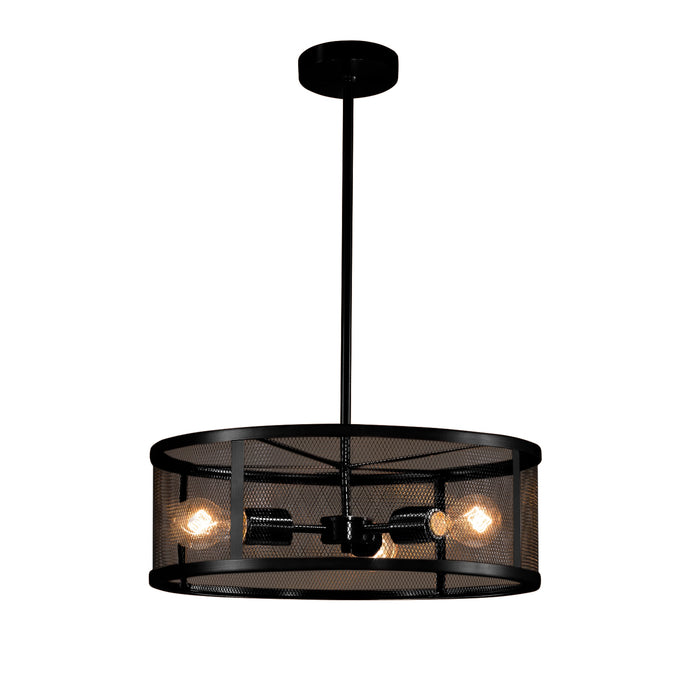 Justice Designs MSH-9551-MBLK Three Light Pendant, Matte Black