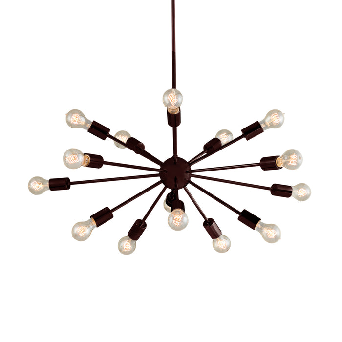 Justice Designs NSH-8024-DBRZ 15 Light Chandelier, Dark Bronze