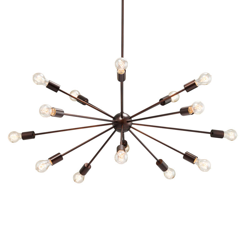 Justice Designs NSH-8027-DBRZ 15 Light Chandelier, Dark Bronze