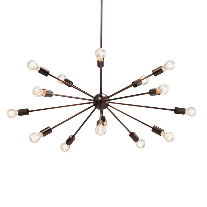 Justice Designs NSH-8027-DBRZ 15 Light Chandelier, Dark Bronze